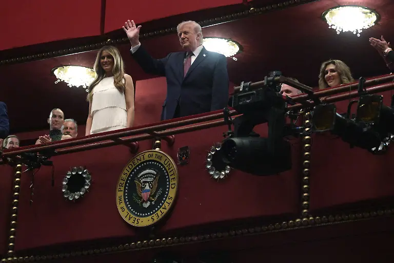 WASHINGTON-DC-MARCH-31-U-S-President-Donald-Trump-and-first-lady-Melania-Trump-arrive-at-the-Opera-House-of-the-Kennedy-Center-for-the-opening-night-performance-of-the-musical-Chicago-on-March-31-2026-in-Washington-DC-The-Kennedy-Center-board-of-directors-voted-earlier-this-month-to-shut-down-for-two-years-as-part-of-a-major-overhaul-of-the-center-at-the-behest-of-the-president