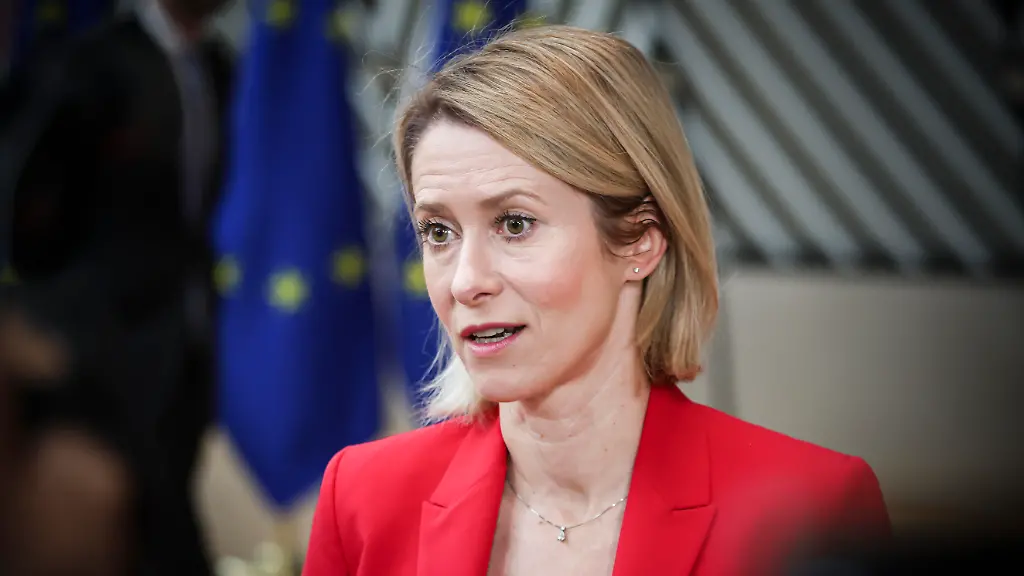 Kaja-Kallas-the-Vice-President-of-the-European-Commission-and-High-Representative-for-Foreign-Affairs-and-Security-Policy-speaks-to-the-media-ahead-of-an-informal-breakfast-meeting-with-foreign-ministers-of-the-six-Western-Balkans-partner-states-on-May-11-2026-in-Brussels-Belgium-The-Foreign-Affairs-Council-with-the-European-ministers-meeting-addresses-EU-engagement-with-the-Western-Balkans-Russia-s-military-aggression-against-Ukraine-and-the-escalating-situation-in-the-Middle-East-amid-the-war-in-Iran-concluding-with-a-high-level-coalition-event-on-the-return-of-forcibly-displaced-Ukrainian-children-co-chaired-by-Ukraine-and-Canada
