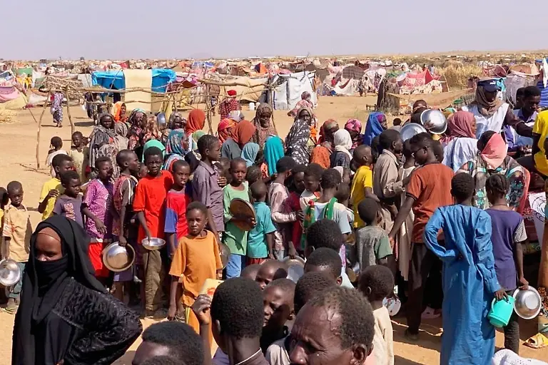 This-photo-released-by-The-Norwegian-Refugee-Council-NRC-shows-displaced-families-from-el-Fasher-at-a-displacement-camp-where-they-sought-refuge-from-fighting-between-government-forces-and-the-RSF-in-Tawila-Darfur-region-Sudan-Friday-Oct-31-2025