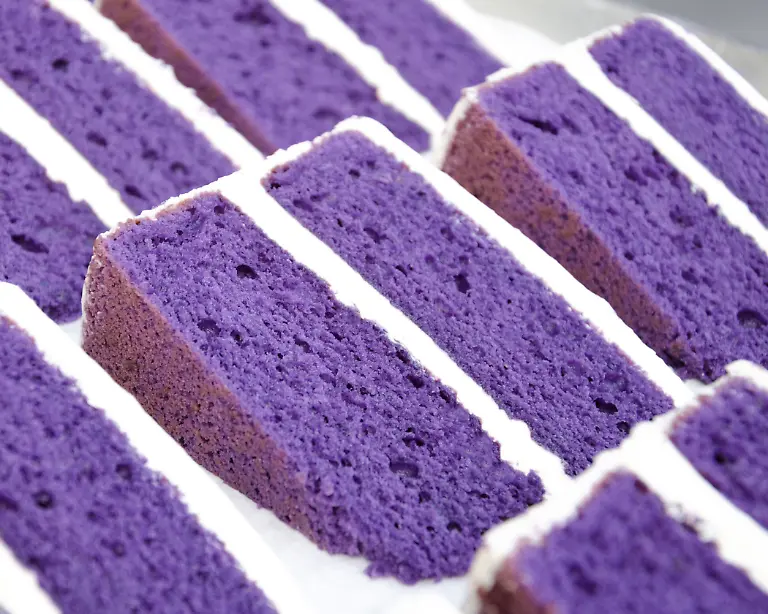 This-undated-photo-provided-by-Rose-Ave-Bakery-shows-the-Washington-D-C-bakery-s-ube-cake-From-ube-cakes-to-mochi-muffins-bakeries-that-sweetly-encapsulate-growing-up-Asian-and-American-have-been-popping-up-more-in-recent-years