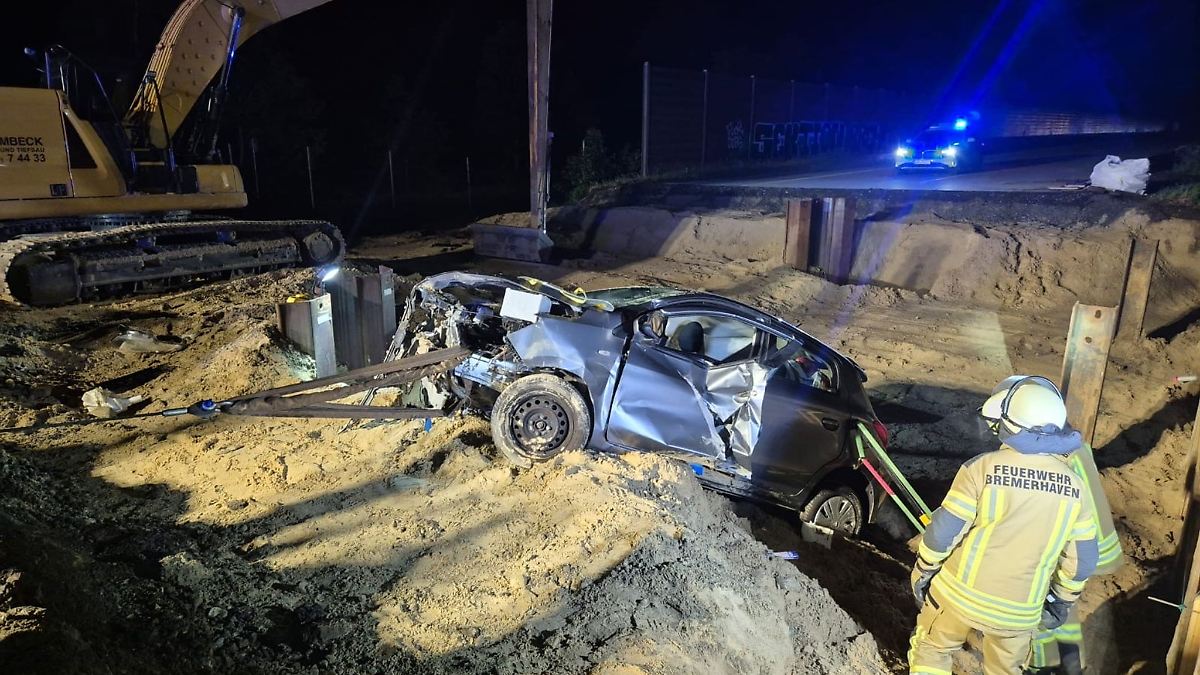Driver Seriously Injured After Car Plunges Into Massive Construction Pit on A27