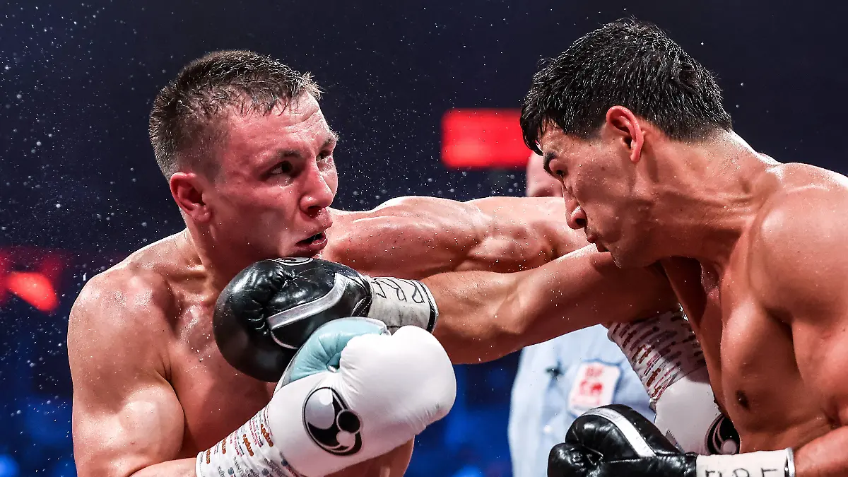 RUSSIA-YEKATERINBURG-MAY-31-2026-Germany-s-Michael-Eifert-L-and-Russia-s-Dmitry-Bivol-fight-in-their-main-event-bout-over-the-IBF-and-WBA-World-Light-Heavyweight-Champion-titles-as-part-of-an-RCC-Boxing-event-at-the-UGMK-Arena-RCC-Boxing-Event-In-Yekaterinburg-Russia-PUBLICATIONxINxGERxSUIxAUTxONLY-ZUMAt113-20260531-zaa-t113-033-Copyright-xDonatxSorokinx
