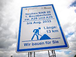 Verbindung von Nord- und Ostsee: Ausbau der A20 in Niedersachsen beginnt