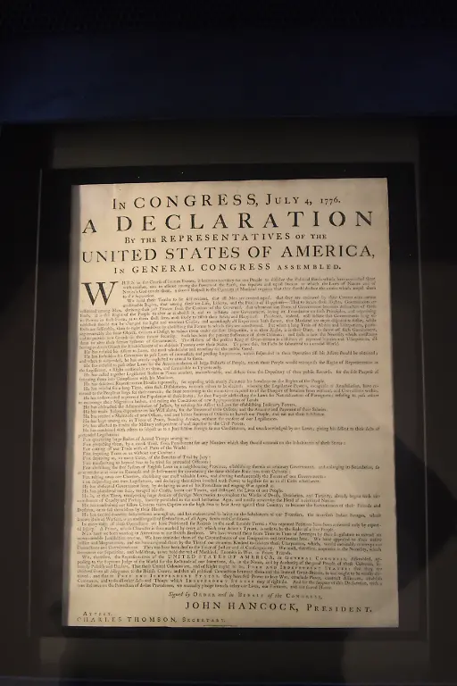An-original-copy-of-the-US-Declaration-of-Independence-from-1776-is-on-display-at-the-Independence-Hall-in-the-city-center-of-Philadelphia-on-December-3-2017