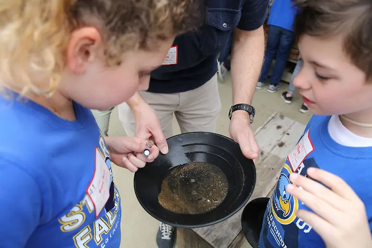 March-15-2017-Placerville-California-USA-School-students-are-given-a-chance-to-pan-for-gold-at-Sutters-Mill-Sutter-s-Mill-was-a-sawmill-owned-by-19th-century-pioneer-John-Sutter-where-gold-was-found-setting-off-the-California-Gold-Rush-a-major-event-of-the-history-of-the-United-States-It-was-located-on-the-bank-of-the-South-Fork-American-River-in-Coloma-California-and-is-today-part-of-the-Marshall-Gold-Discovery-State-Historic-Park