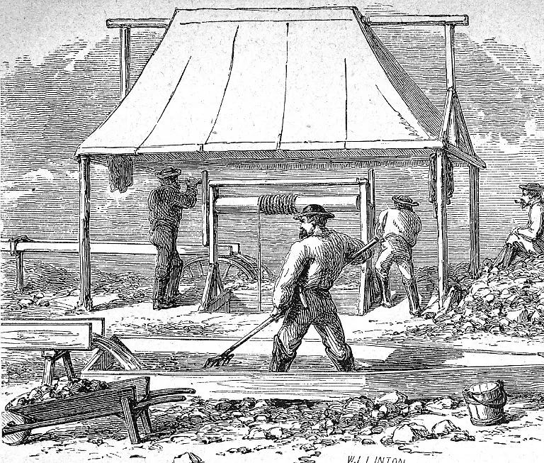 Goldgraeber-in-Kalifornien-im-Jahre-1880-Amerika-digital-restaurierte-Reproduktion-einer-Originalvorlage-aus-dem-19