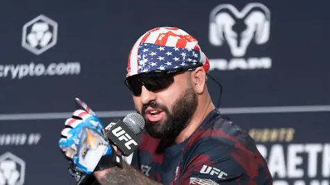 UFC-heavyweight-fighter-Josh-Hokit-speaks-to-reporters-during-the-UFC-Freedom-250-media-day-Wednesday-June-10-2026-in-Washington