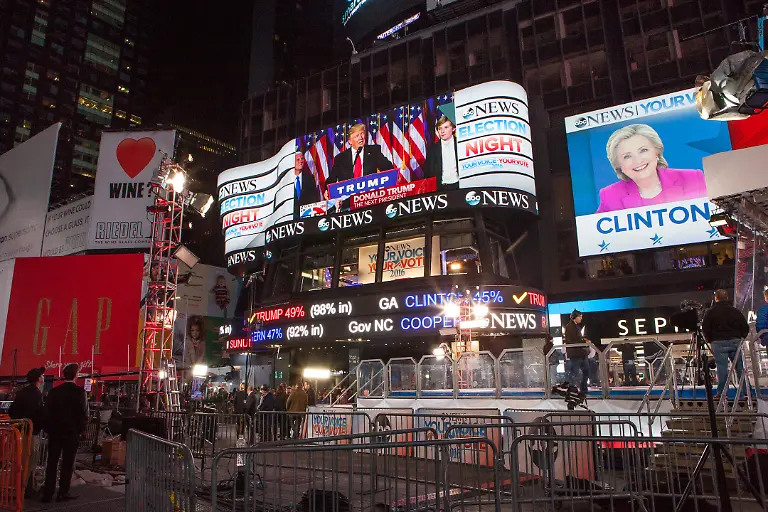 New-York-NY-USA-9th-November-2016-2-57-AM-election-results-declaring-Donald-Trump-to-be-President-elect-are-seen-on-screens-in-Times-Square