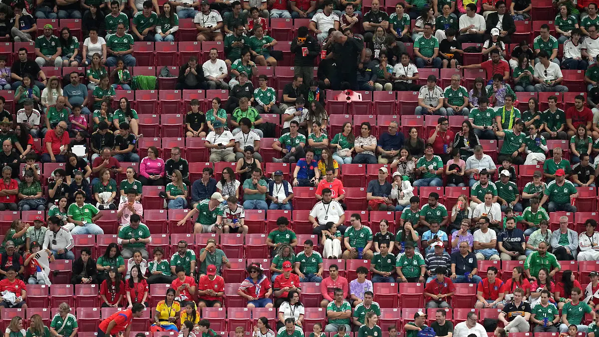 Fussball-Maenner-WM-Suedkorea-Tschechien-Vorrunde-Gruppe-A-Spieltag-1-Guadalajara-Stadion-in-Zapopan-bei-Guadalajara-Fans-verfolgen-das-Spiel