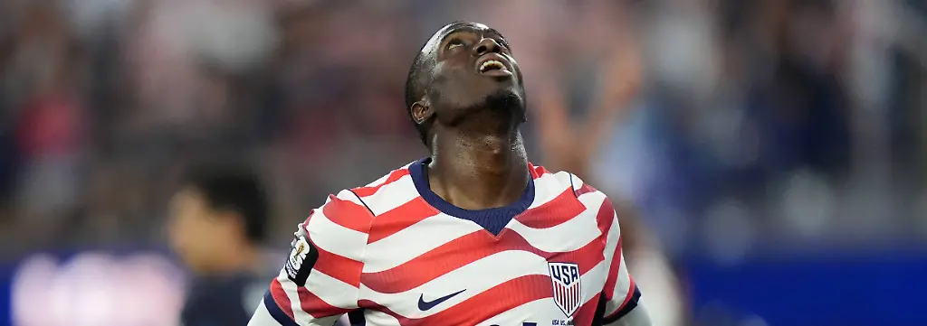 FIFA-World-Cup-WM-Weltmeisterschaft-Fussball-2026-Group-D-USA-vs-Paraguay-Timothy-Weah-of-USA-gestures-during-the-FIFA-World-Cup-2026-group-stage-match-USA-against-Paraguay-in-Los-Angeles-California-USA-12-June-2026