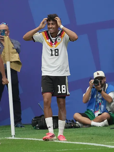 USA-WM-FIFA-2026-Vorrunde-Deutschland-vs-Curacao-14-06-2026-Houston-Stadium-Houston-USA-WM-FIFA-2026-Vorrunde-Deutschland-vs-Curacao-im-Bild-Nathaniel-Brown-Deutschland-freut-sich-ueber-das-Tor-zum-5-1