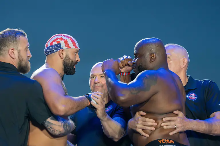 June-13-2026-Washington-District-Of-Columbia-USA-UFC-heavyweight-fighters-DERRICK-THE-BLACK-BEAST-LEWIS-and-JOSH-HOKIT-face-off-during-the-UFC-Freedom-250-ceremonial-weigh-ins-on-the-Ellipse-just-south-of-the-White-House-in-Washington-DC