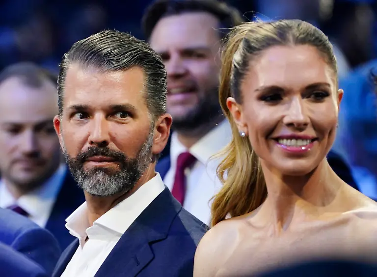Donald-Trump-Jr-and-his-wife-Bettina-Anderson-attend-the-Freedom-250-UFC-fight-card-on-the-South-Lawn-of-the-White-House-in-Washington-DC-on-Sunday-June-14-2026-The-mixed-martial-arts-bouts-are-being-held-as-part-of-President-Trump-s-80th-birthday-weekend-activities