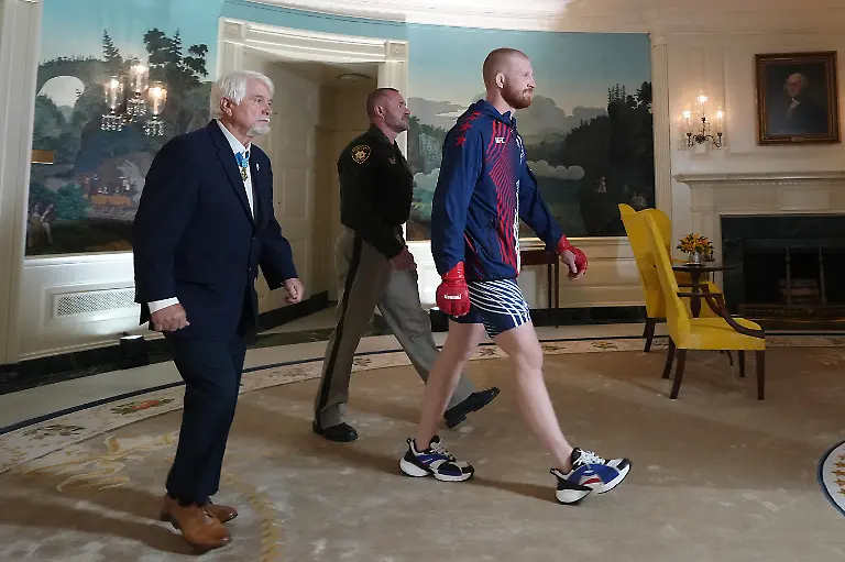 Bo-Nickal-walks-out-of-the-White-House-for-a-middleweight-bout-against-Kyle-Daukaus-during-UFC-Freedom-250-on-the-South-Lawn-of-the-White-House-on-Sunday-June-14-2026-in-Washington