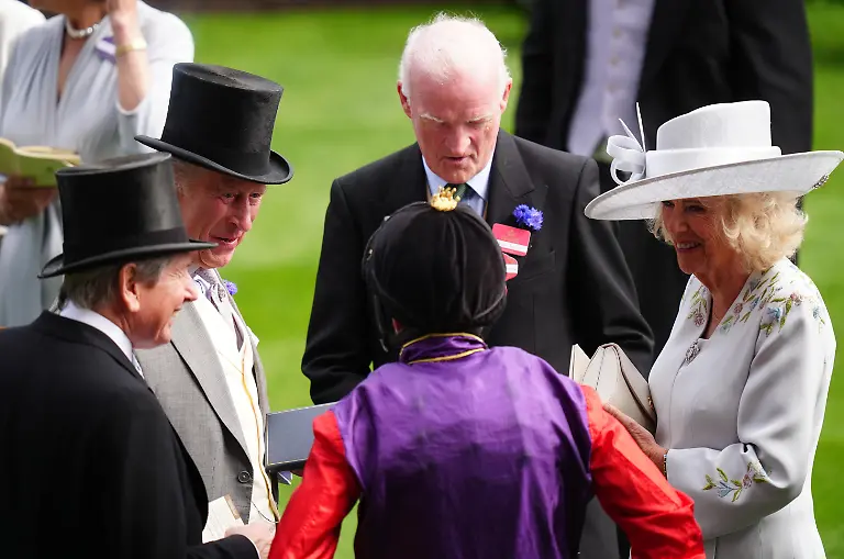 Royal-Ascot-2026-Day-One-Ascot-Racecourse-King-Charles-III-and-Queen-Camilla-talking-to-trainer-Willie-Mullins-and-jockey-Ryan-Moore-during-day-one-of-Royal-Ascot-at-Ascot-Racecourse-Berkshire-Picture-date-Tuesday-June-16-2026-Photo-credit-should-read-David-Davies-PA-Wire-RESTRICTIONS-Use-subject-to-restrictions-Editorial-use-only-no-commercial-use-without-prior-consent-from-rights-holder