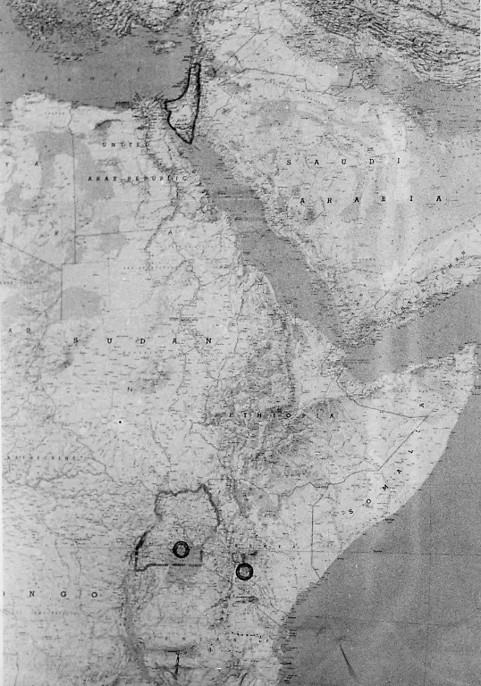 A-map-showing-the-Operating-Zone-for-Operation-Entebbe-in-which-Israeli-special-forces-rescued-100-hostages-held-at-Entebbe-Airport-in-Uganda-on-3rd-July-1976-The-hostages-had-been-passengers-on-Air-France-Flight-139-which-was-hijacked-by-members-of-the-Popular-Front-for-the-Liberation-of-Palestine