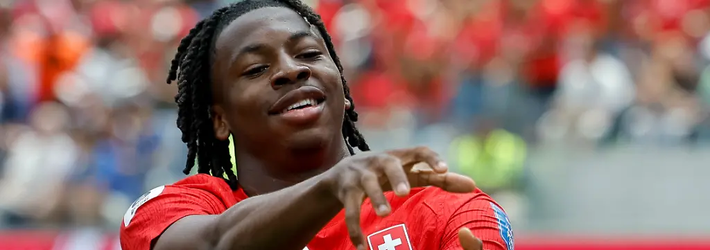 Switzerland-s-Johan-Manzambi-celebrates-after-scoring-the-first-goal-during-the-World-Cup-Group-B-soccer-match-between-Switzerland-and-Bosnia-Herzegovina-at-the-Los-Angeles-stadium-in-Inglewood-California-near-Los-Angeles-Thursday-June-18-2026-during-the-2026-FIFA-World-Cup-soccer-tournament