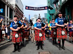 Soccer Football FIFA World Cup 2026 Scotland S Tartan Army March To Boston S Fenway Park Baseball Stadium Boston Massachusetts U S