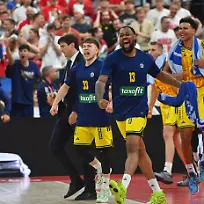 Spieelr-Alba-Jubel-Freude-Begeisterung-Basketball-BBL-Saison-2025-2026-Play-Off-Finale-Spiel-5-FC-Bayern-Muenchen-Alba-Berlin-am-21-06-2026-S-A-P-G-A-R-D-EN-Alba-game-celebration-joy-excitement-BBL-basketball-20252026-season-playoff-finals-Game-5-FC-Bayern-Munich-vs