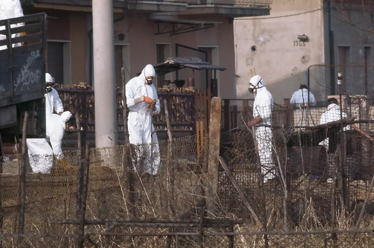 Even-one-year-after-the-chemical-accident-at-the-chemical-manufacturing-plant-Icmesa-near-Seveso-Italy-only-workers-in-protective-gear-are-allowed-to-stay-in-the-area-of-danger-zone-A-for-cleaning-and-decontamination-operations-pictured-on-July-7-1977-On-July-10-1976-a-reactor-explosion-takes-place-at-Icmesa-an-affiliate-of-Givaudan-at-the-periphery-of-the-municipality-of-Meda-near-Milan-in-which-a-cloud-of-dioxin-is-released-The-wind-subsequently-spreads-the-poison-across-a-large-area-and-the-cloud-descends-over-the-neighboring-municipality-of-Seveso