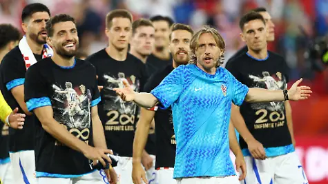 Soccer-Football-FIFA-World-Cup-2026-Group-L-Panama-v-Croatia-Toronto-Stadium-Toronto-Canada-June-23-2026-Croatia-s-Luka-Modric-reacts-with-with-teammates-after-the-match
