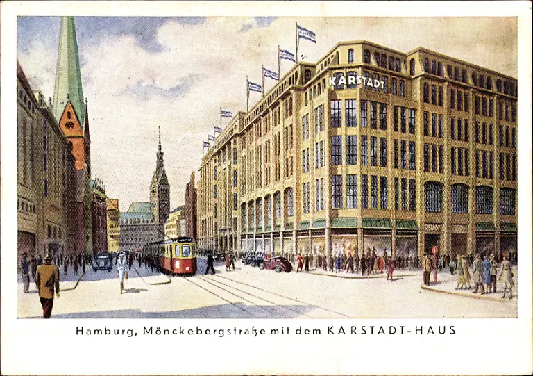 Hamburg-Mitte-Altstadt-Moenckebergstrasse-mit-Karstadthaus-AUFNAHMEDATUM-GESCHAeTZT-Hamburg-centre-Old-Town-Moenckebergstrasse-with-Karstadt-house-date-estimated