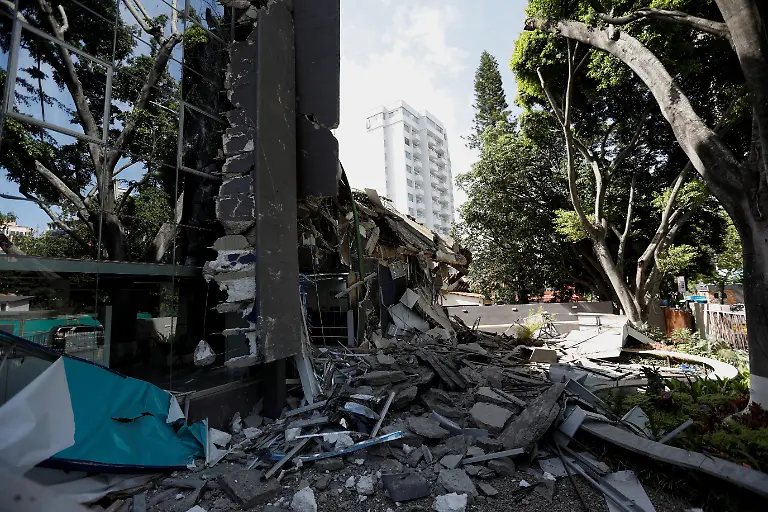 A-view-of-the-remains-of-a-building-damaged-by-earthquakes-that-hit-the-country-in-Caracas-Venezuela-June-25-2026