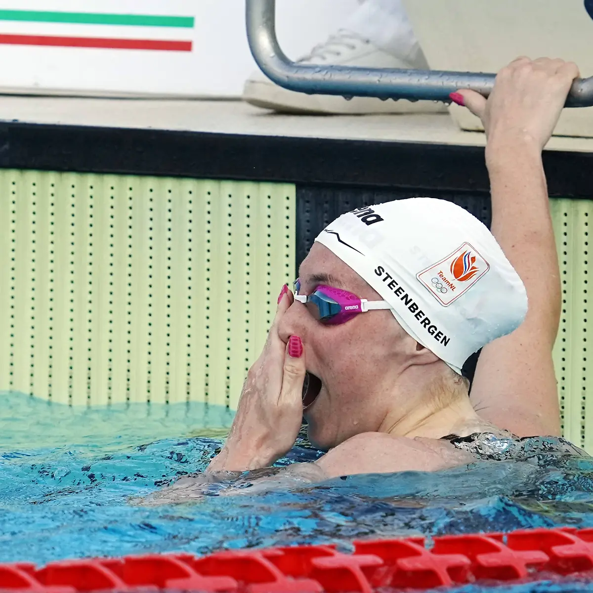 Marrit-Steenbergen-from-Nederland-100-fs-world-record-at-the-62-th-Trofeo-Settecolli-at-Foro-Italico-in-Rome-Italy-Saturday-June-27-2026-swimming