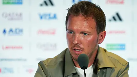 Germany-head-coach-Julian-Nagelsmann-attends-a-press-conference-ahead-of-the-World-Cup-round-of-32-soccer-match-between-Germany-and-Paraguay-in-Foxborough-Mass-near-Boston-Sunday-June-28-2026