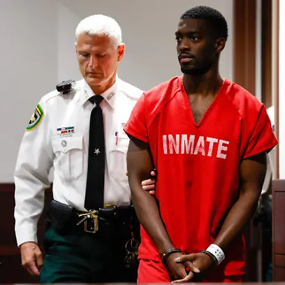June-29-2026-Tampa-Florida-USA-Terrion-Arnold-a-Detroit-Lions-cornerback-is-brought-out-by-a-Hillsborough-County-officer-before-his-pretrial-detention-hearing-inside-courtroom-1-of-the-Hillsborough-County-Courthouse-on-Monday-June-29-2026-in-Tampa