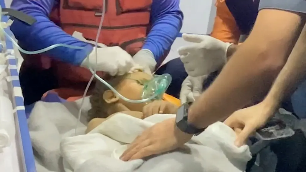 A-child-receives-emergency-medical-attention-after-being-rescued-by-a-Jordanian-team-from-under-rubble-following-earthquakes-in-Venezuela-in-a-location-given-as-Caracas-Venezuela-in-this-still-image-obtained-from-a-handout-video-released-on-June-30-2026-Two-deadly-back-to-back-7-2-and-7-5-magnitude-quakes-occurred-in-Venezuela-on-June-24-2026-Jordan-Public-Security-Handout-via-REUTERS-THIS-IMAGE-HAS-BEEN-SUPPLIED-BY-A-THIRD-PARTY