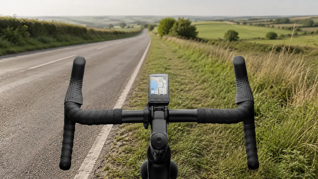 Auf-der-Landstrasse-mit-dem-Fahrrad-verfahren-Ein-Fahrradcomputer-kann-hier-Abhilfe-schaffen-Wir-zeigen-welche-Geraete-sich-fuer-wen-lohnen