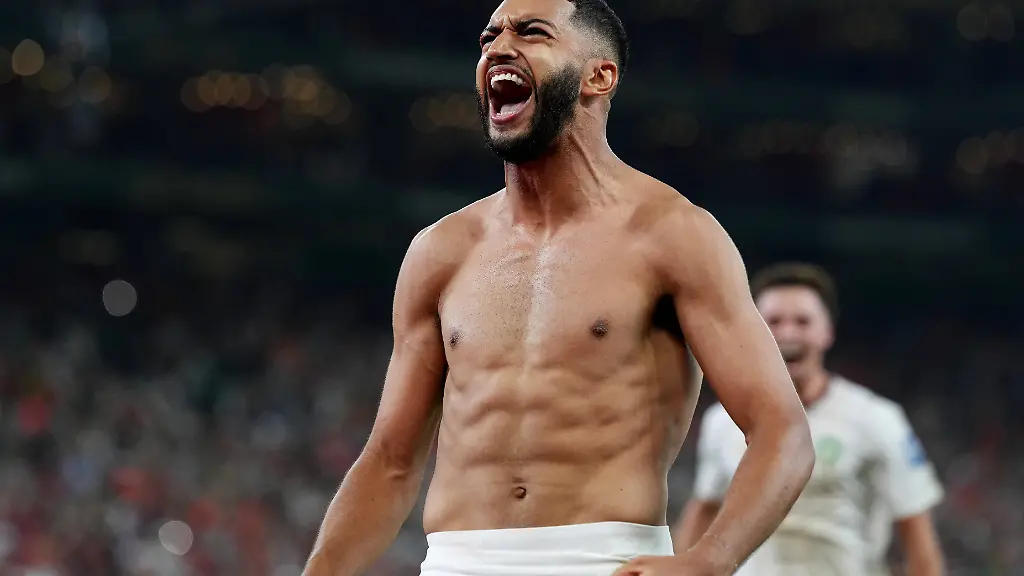 2026-06-29-Netherlands-v-Morocco-Round-Of-32-FIFA-World-Cup-WM-Weltmeisterschaft-Fussball-2026-GUADALUPE-MEXICO-FEBRUARY-1-Ismael-Saibari-of-Morocco-celebrates-scoring-the-teams-fifth-and-winning-penalty-during-the-penalty-shootout-during-the-Round-Of-32-FIFA-World-Cup-2026-match-between-Netherlands-and-Morocco-at-Monterrey-Stadium-on-February-1-2026-in-Guadalupe-Nuevo-Leon-Photo-by-BSR-Agency-Guadalupe-Mexico-Content-not-available-for-redistribution-in-The-Netherlands-directly-or-indirectly-through-any-third-parties