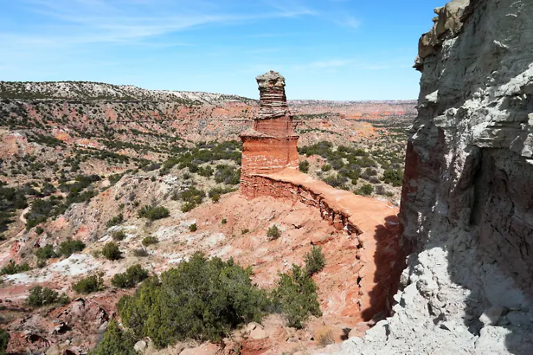 Geografie-USA-Texas-Amarillo-Lighthouse-Hoodoo-Palo-Duro-Canyon-bei-Amarillo-Texas