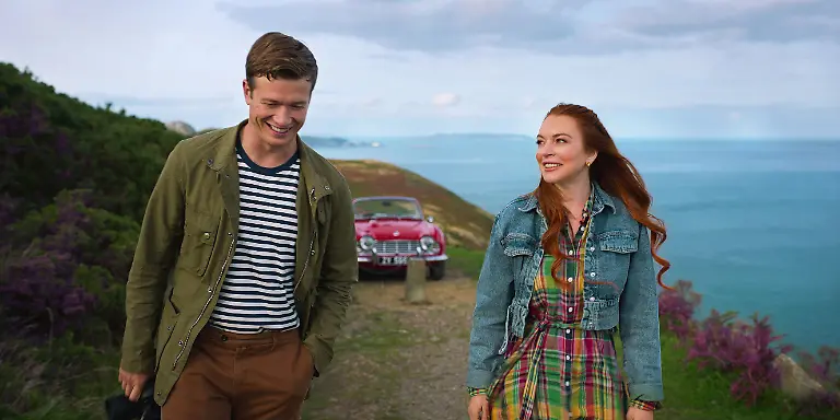 Lindsay-Lohan-and-Ed-Speleers-USA-Lindsay-Lohan-and-Ed-Speleers-in-the-CNetflix-new-film-Irish-Wish-2024-Plot-When-the-love-of-Maddie-s-life-gets-engaged-to-her-best-friend-she-puts-her-feelings-aside-to-be-a-bridesmaid-at-their-wedding-in-Ireland-LMK106-J10611-150324-Supplied-by-LMKMEDIA-Editorial-Only-Landmark-Media-is-not-the-copyright-owner-of-these-Film-or-TV-stills-but-provides-a-service-only-for-recognised-Media-outlets-pictureslmkmedia