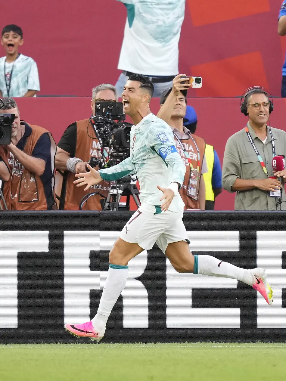TORONTO-CANADA-JULY-02-Cristiano-Ronaldo-of-Portugal-celebrates-after-scoring-his-team-s-first-goal-during-the-2026-FIFA-World-Cup-Round-of-32-match-between-Portugal-and-Croatia-at-Toronto-Stadium-BMO-Field-in-Toronto-Ontario-Canada-on-July-02-2026