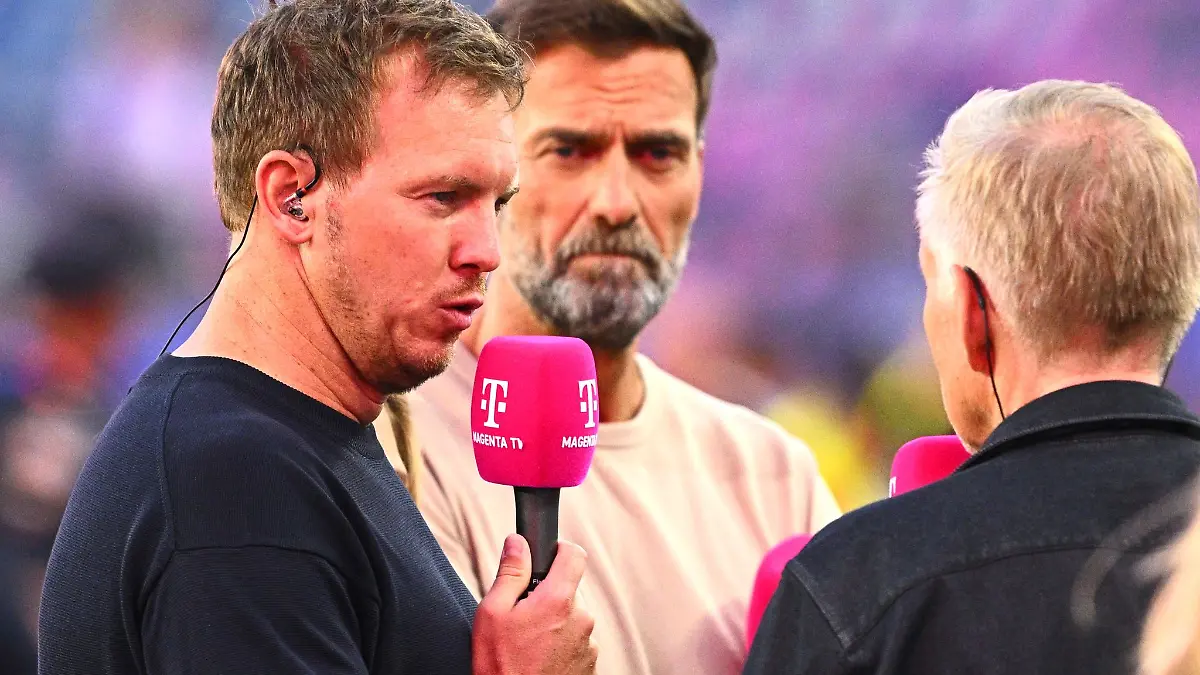 Julian-Nagelsmann-links-und-Juergen-Klopp-bei-MagentaTV