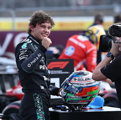 Formula-One-F1-British-Grand-Prix-Silverstone-Circuit-Silverstone-Britain-July-4-2026-Mercedes-Andrea-Kimi-Antonelli-celebrates-after-qualifying-in-pole-position-REUTERS-Andrew-Boyers