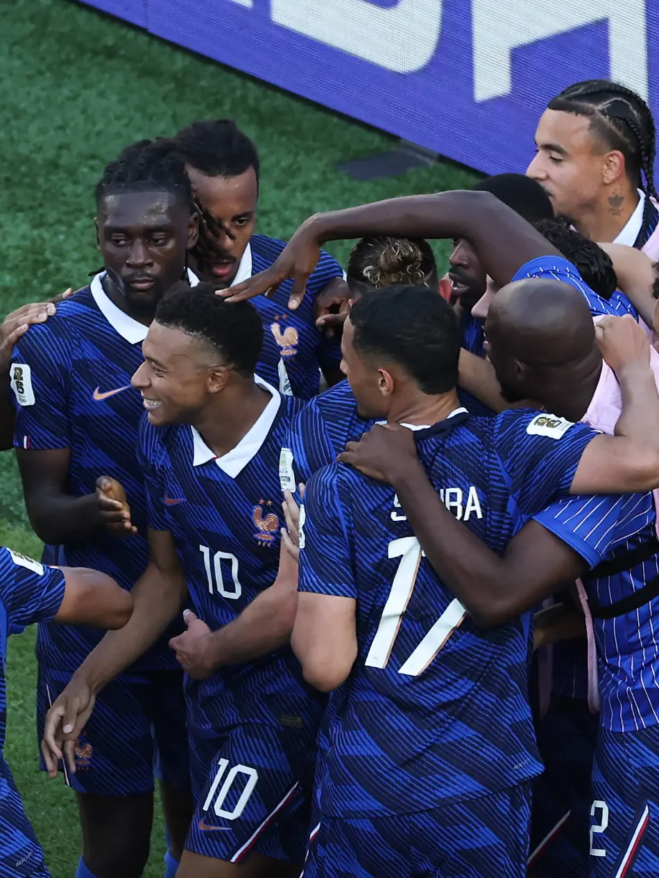 260705-PHILADELPHIA-July-5-2026-Kylian-Mbappe-of-France-10-celebrates-with-teammates-after-scoring-a-penalty-kick-during-the-round-of-16-match-between-France-and-Paraguay-at-the-2026-FIFA-World-Cup-at-Philadelphia-Stadium-in-Philadelphia-the-United-States-July-4-2026-SPU-S