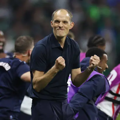 Soccer-Football-FIFA-World-Cup-2026-Round-of-16-Mexico-v-England-Estadio-Azteca-Mexico-City-Mexico-July-5-2026-England-manager-Thomas-Tuchel-celebrates-after-the-match-REUTERS-Paul-Childs