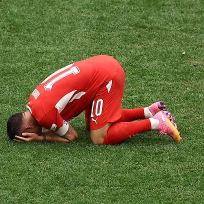 Soccer-Football-FIFA-World-Cup-2026-Round-of-16-Switzerland-v-Colombia-BC-Place-Vancouver-Canada-July-7-2026-Switzerland-s-Granit-Xhaka-reacts-after-the-match-as-Switzerland-qualify-for-the-quarter-finals-of-the-World-Cup-REUTERS-Lee-Smith