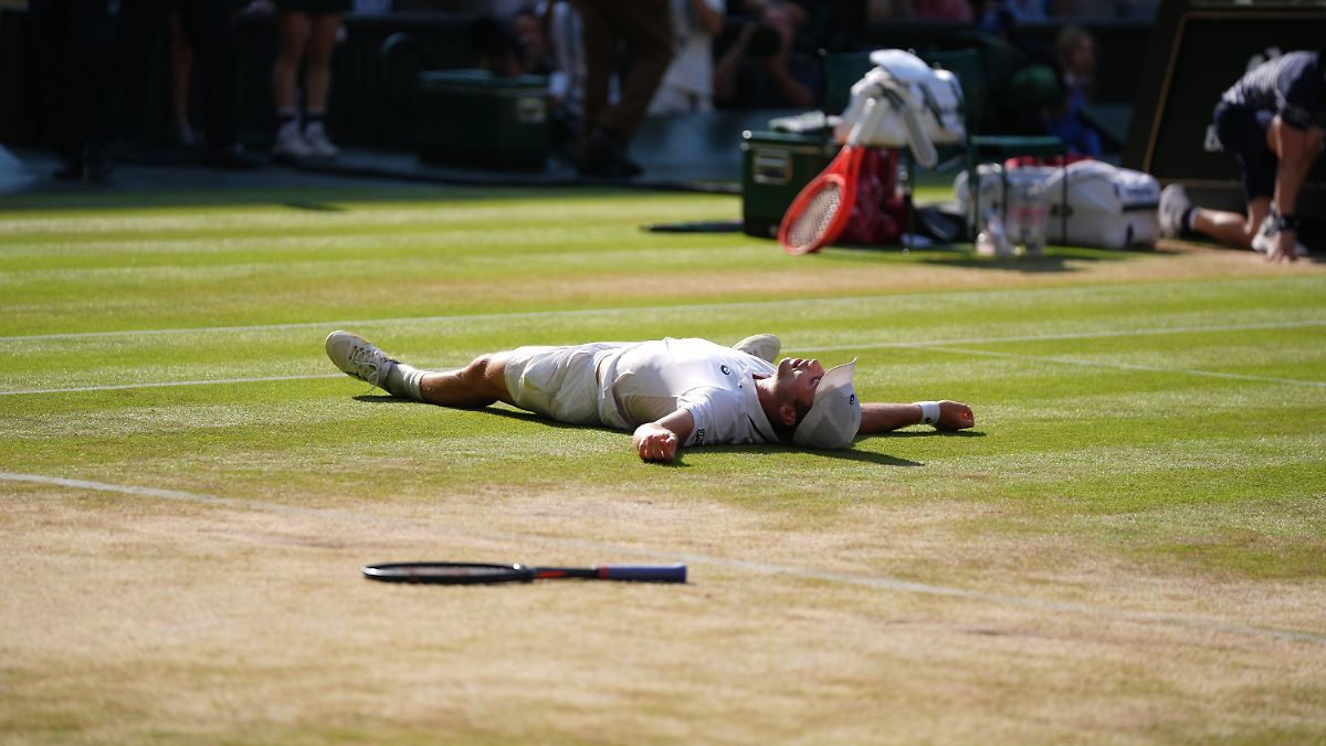 Image accompanying n-tv coverage of Arthur Fery's remarkable Wimbledon run.