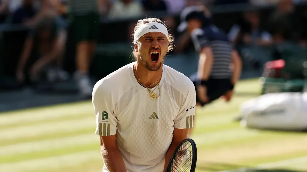 Tennis-Wimbledon-All-England-Lawn-Tennis-and-Croquet-Club-London-Britain-July-12-2026-Germany-s-Alexander-Zverev-celebrates-after-winning-the-first-set-in-his-final-match-against-Italy-s-Jannik-Sinner-REUTERS-Toby-Melville-TPX-IMAGES-OF-THE-DAY