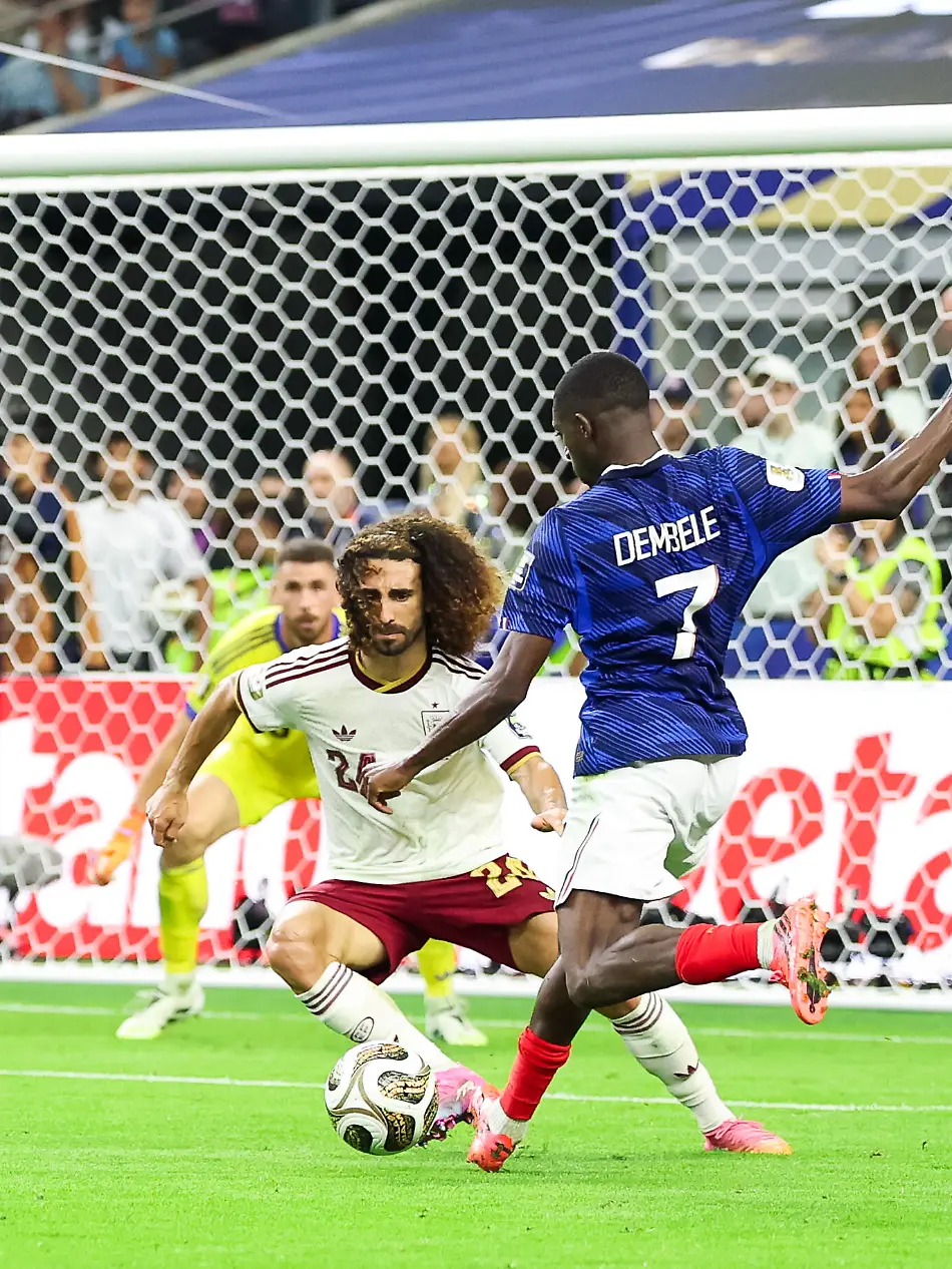 July-14-2026-Arlington-Tx-United-States-Ousmane-Dembele-player-of-France-and-Marc-Cucurella-player-of-Spain-during-the-FIFA-World-Cup-semifinal-match-between-France-and-Spain-at-Dallas-Stadium-in-Texas-United-States-on-Tuesday-July-14-2026