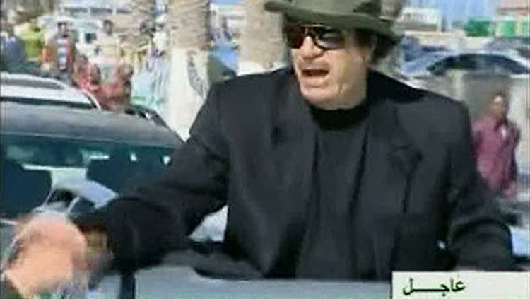 Das libysche Staatsfernsehen zeigte Bilder, auf denen angeblich Gaddafi in Tripolis zu sehen ist.