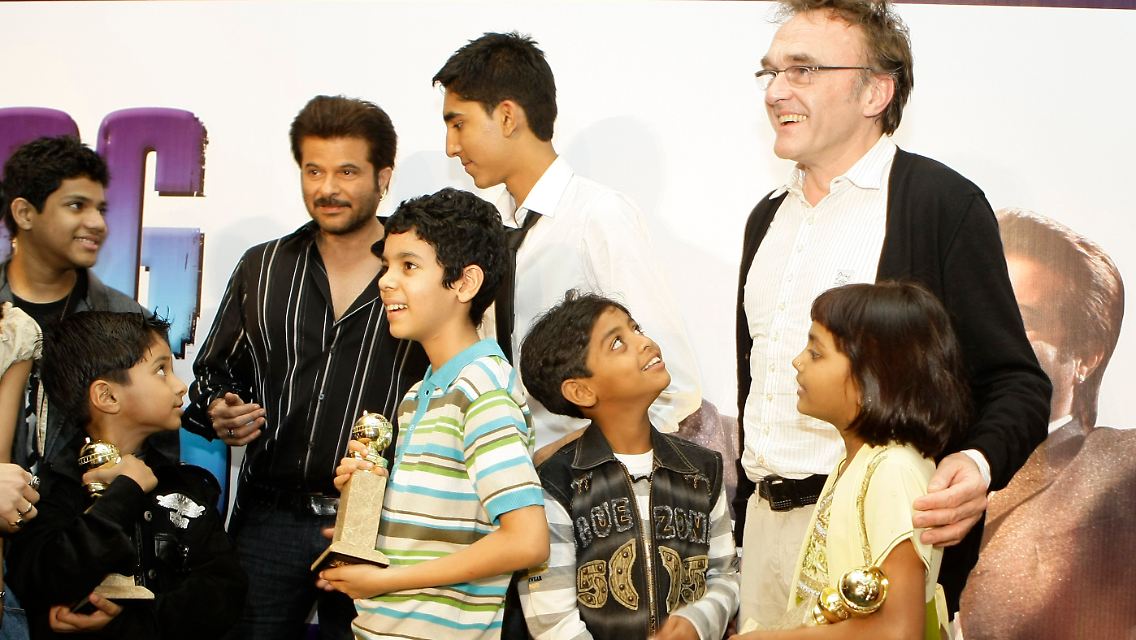 "Slumdog"-Team: Ashutosh Lobo, Ayush Khedekar, Anil Kapoor, Azharuddin Mohommed Ismail, Danny Boyle und Rubina (v.l.n.r.)