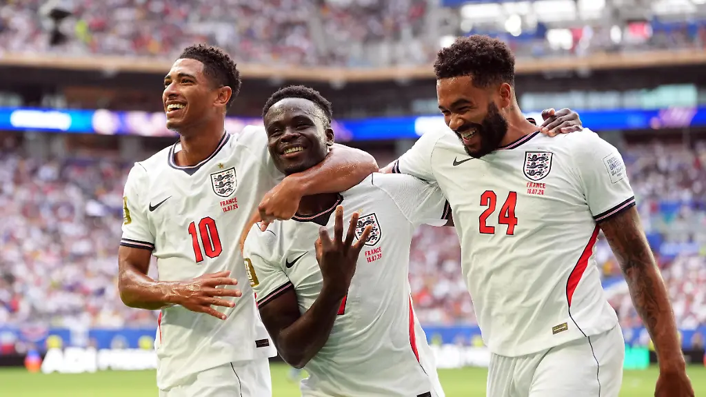 France-v-England-FIFA-World-Cup-2026-Bronze-Final-Miami-Stadium-England-s-Bukayo-Saka-celebrates-scoring-his-sides-fifth-goal-with-Jude-Bellingham-and-Reece-James-during-the-FIFA-World-Cup-2026-bronze-final-at-the-Miami-Stadium-Picture-date-Saturday-July-18-2026-Photo-credit-should-read-Martin-Rickett-PA-Wire-RESTRICTIONS-Use-subject-to-restrictions-Editorial-use-only-no-commercial-use-without-prior-consent-from-rights-holder