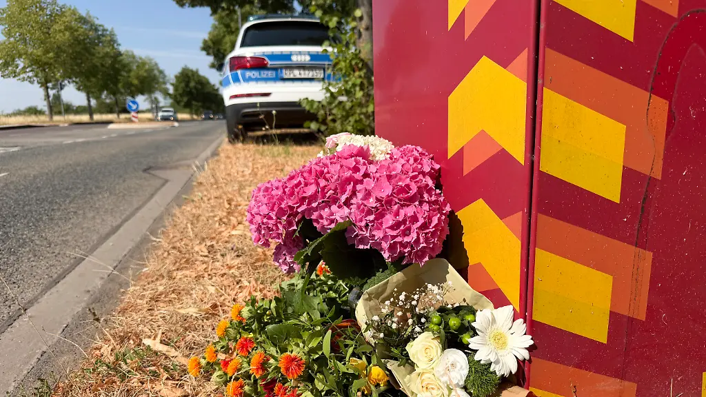 Blumen-liegen-an-der-Stelle-wo-ein-Student-bei-einem-Angriff-auf-offener-Strasse-in-Trier-getoetet-worden-ist-Der-22-Jaehrige-wurde-von-einem-Gleichaltrigen-angegriffen-wie-die-Polizei-mitteilte