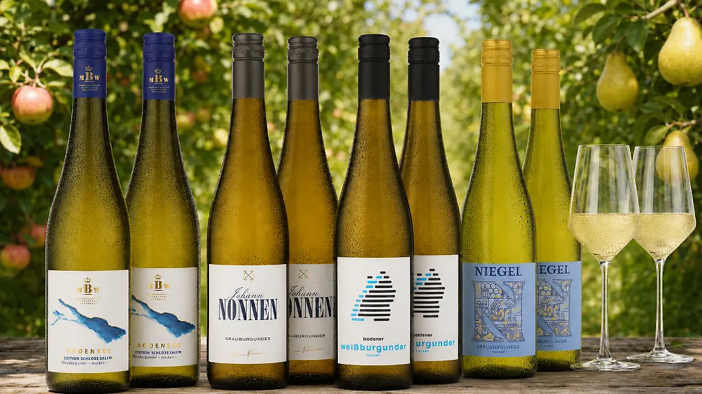 Zwei-Grauburgunder-und-zwei-Weissburgunder-im-jeweiligen-Doppelpack-Das-Probierset-von-Ludwig-von-Kapff-bringt-frische-Noten-von-Apfel-Birne-und-Mandelbluete-mit