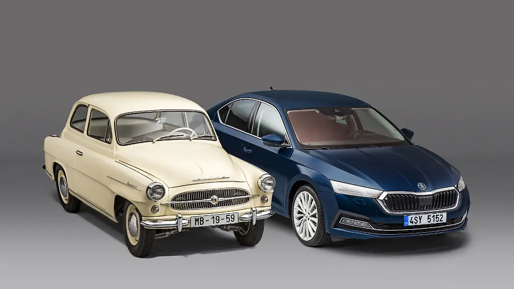 12SkodaOctaviaVon1959TrifftOctaviaModell2020QuelleSkoda